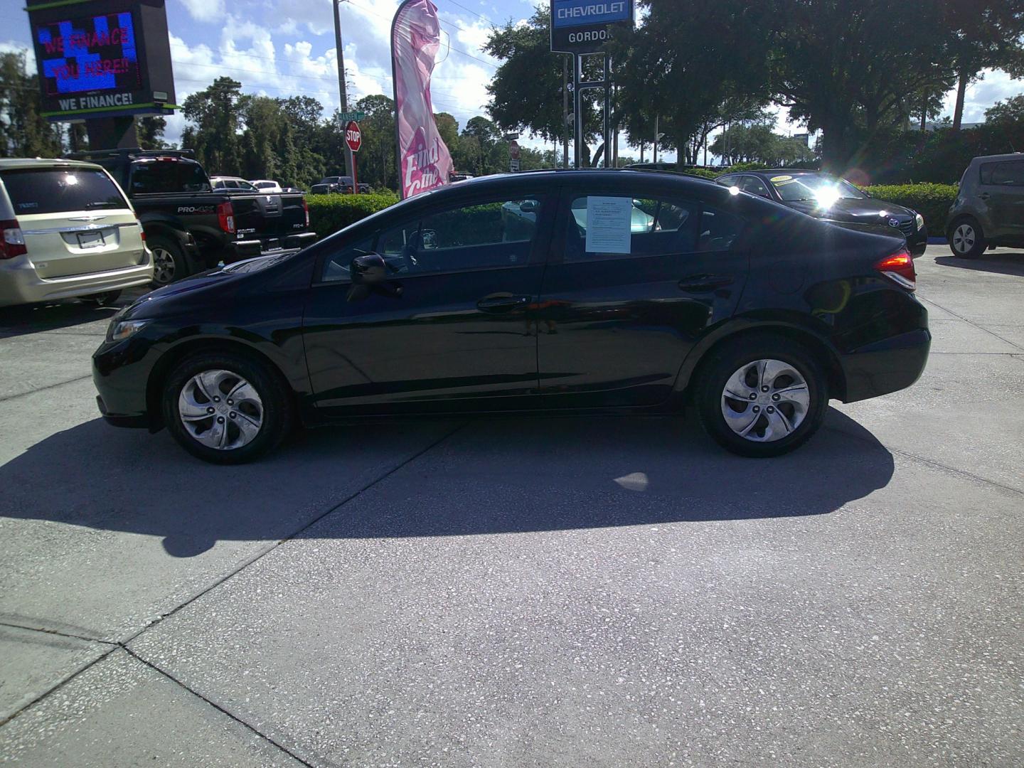 2014 BLACK HONDA CIVIC LX (2HGFB2F53EH) , located at 390 Hansen Avenue, Orange Park, FL, 32065, (904) 276-7933, 30.130497, -81.787529 - Photo#4